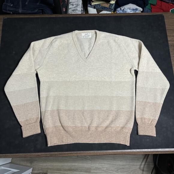 Lord Jeff Other - Vintage Lord Jeff Wool Sweater Mens Large Ombre Stripe Merino USA Lambswool 70s